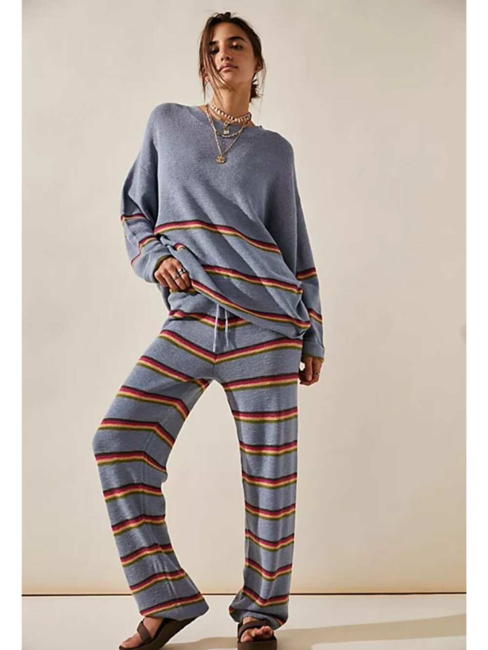 FP Beach Mariner Sweater Set in Blue Stripe